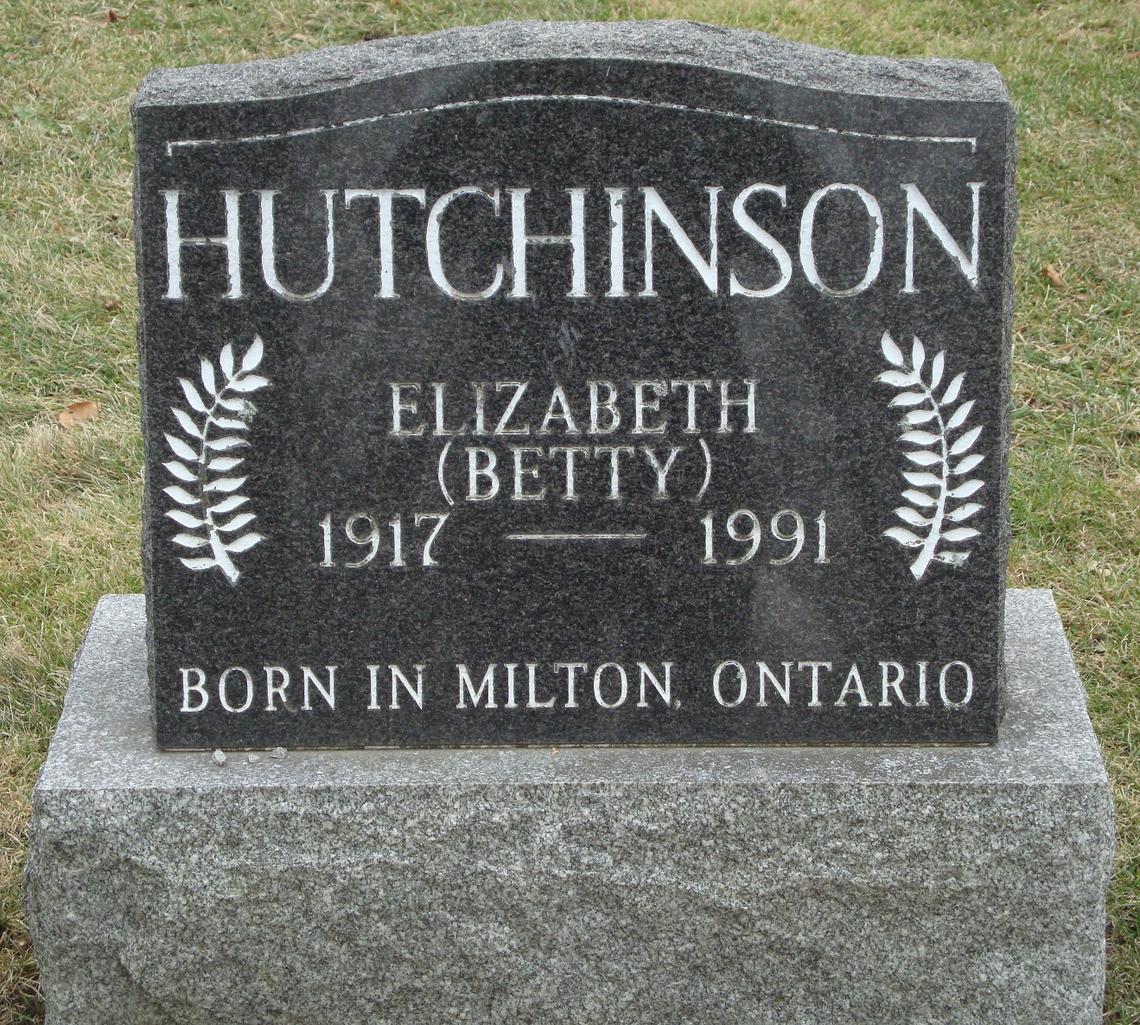 Elizabeth (Betty) 1917-1991 (Milton, ON)