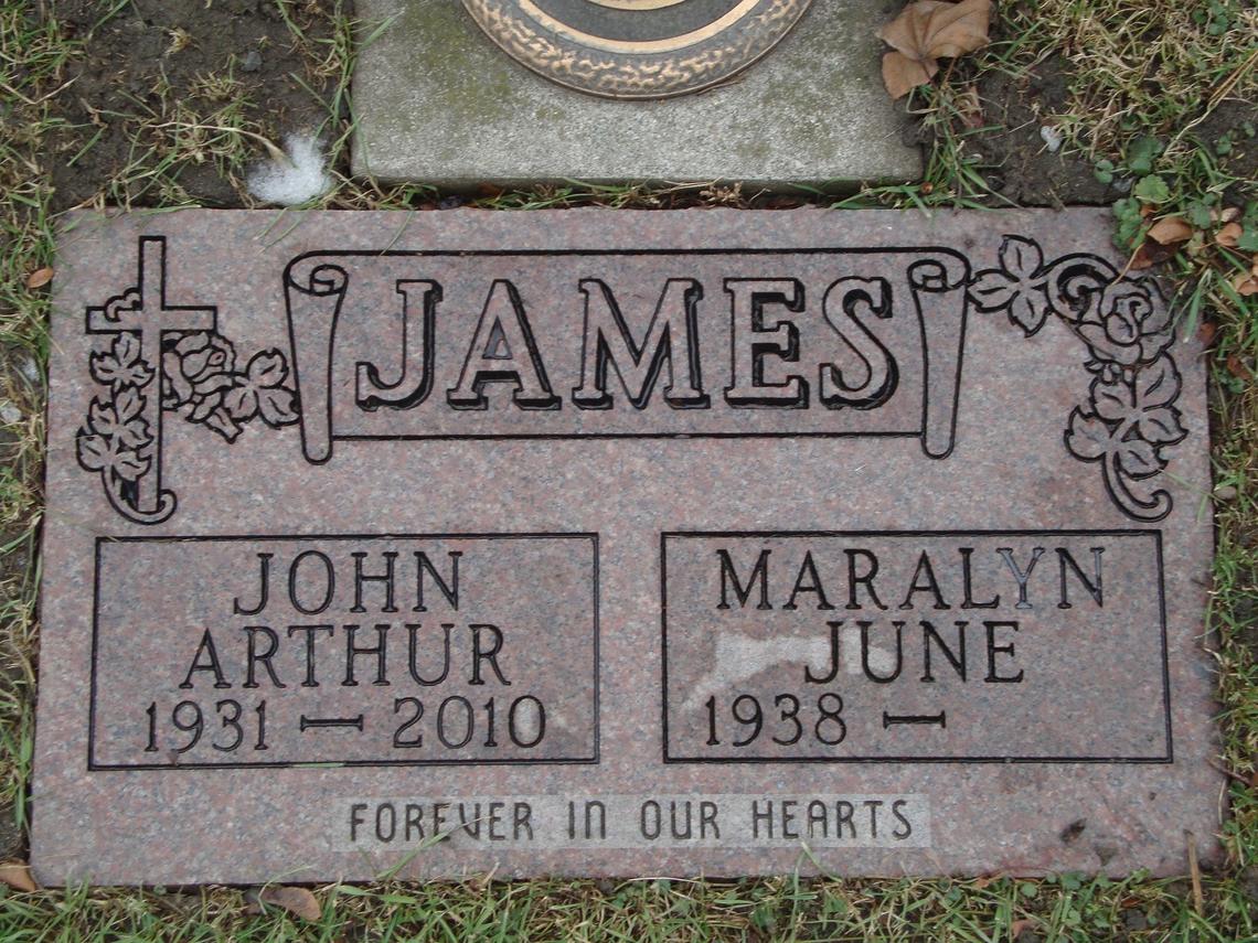 JAMES - John Arthur 1931-2010 _ Maralyn June 1938-