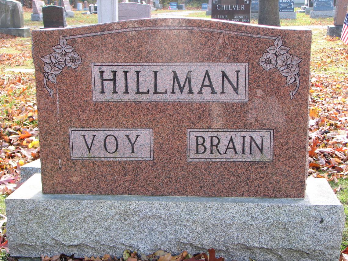 HILLMAN-VOY-BRAIN Headstone