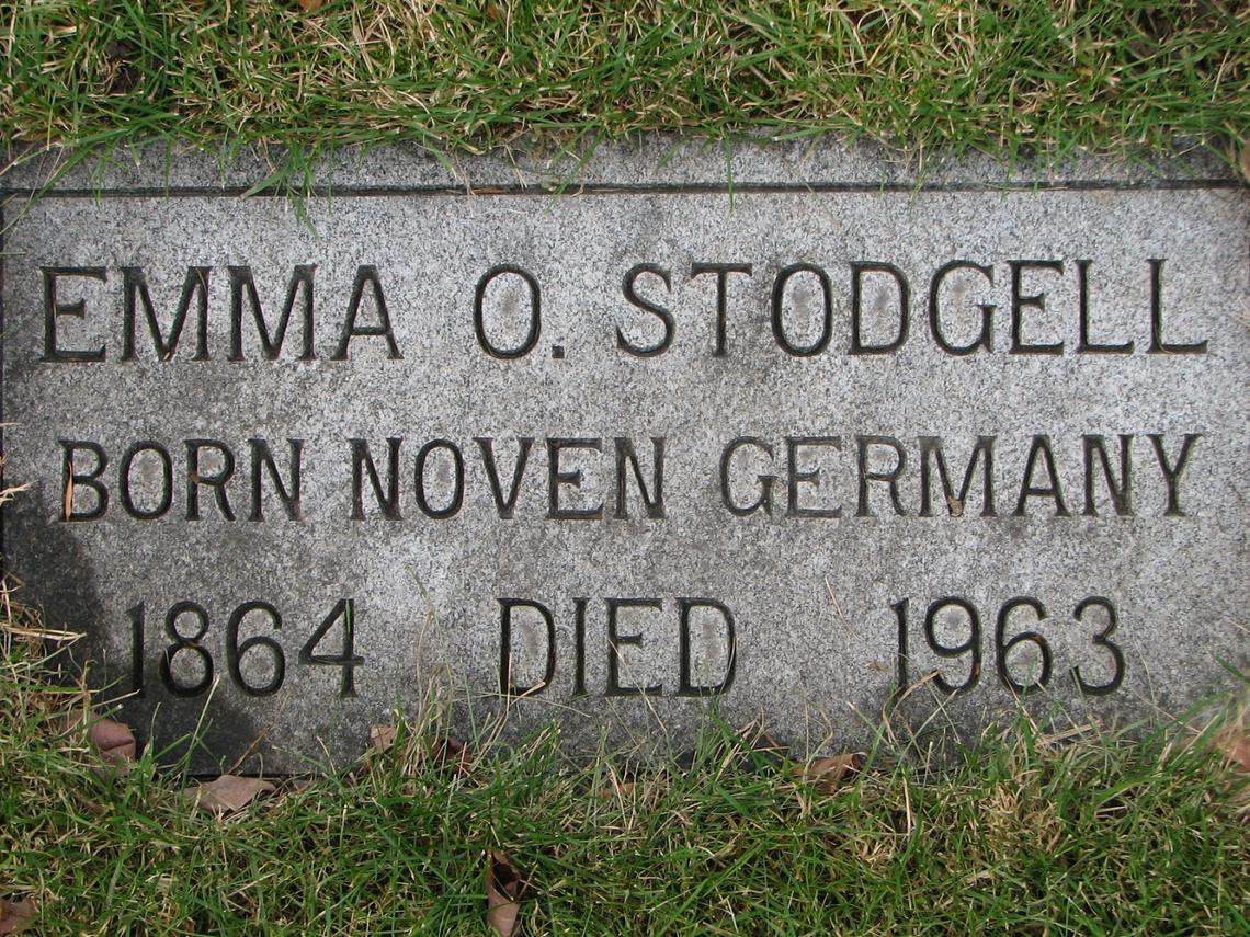 Emma Otelia Stodgell 1964-1963 Noven Germany