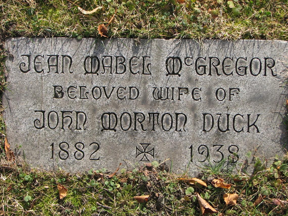 Jean Mabke McGregor 1882-1938 (souse John Morton Duck)