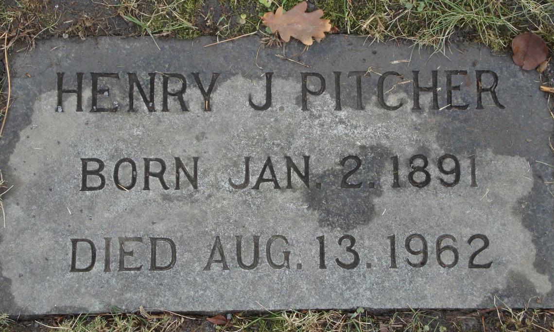 Henry J PITCHER 1891-1962 Lot 22_Sect D Row 9