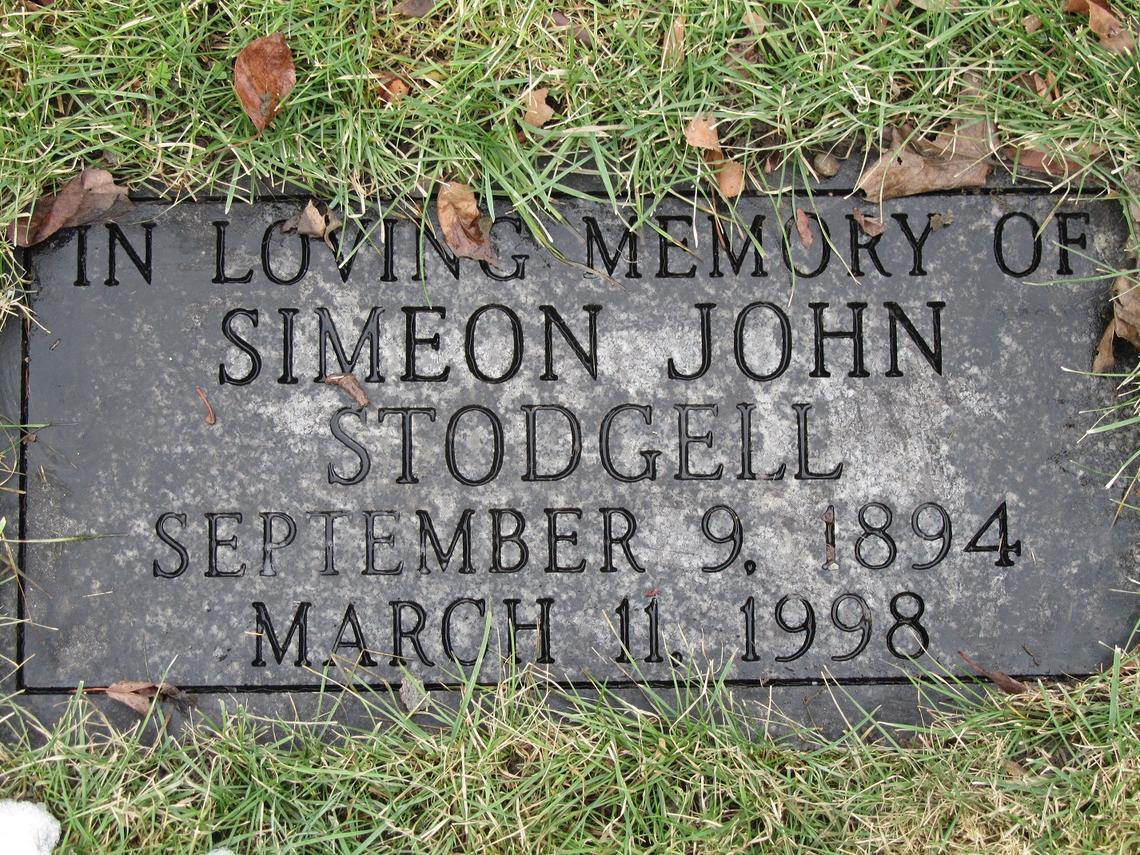 Simeon John Stodgell 1894-1998