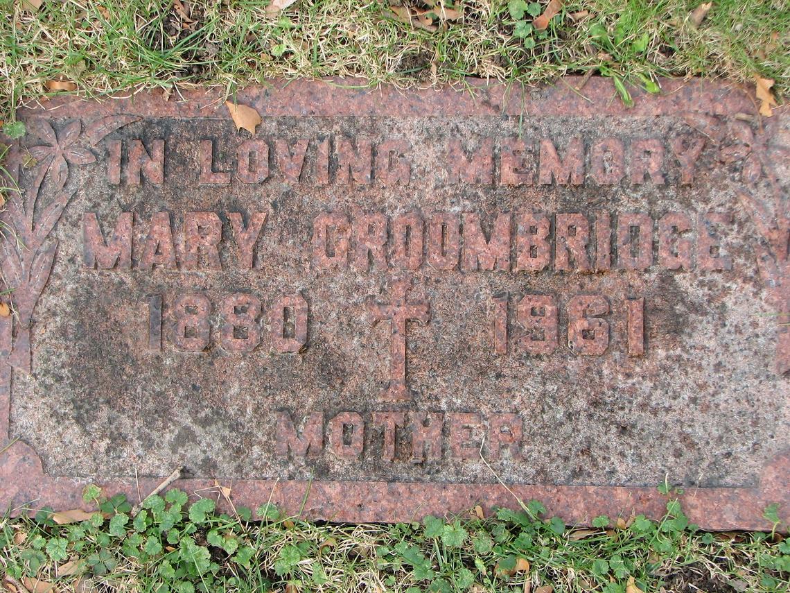 Mary GRIMWOOD 1880-1961 Sect E Row 5