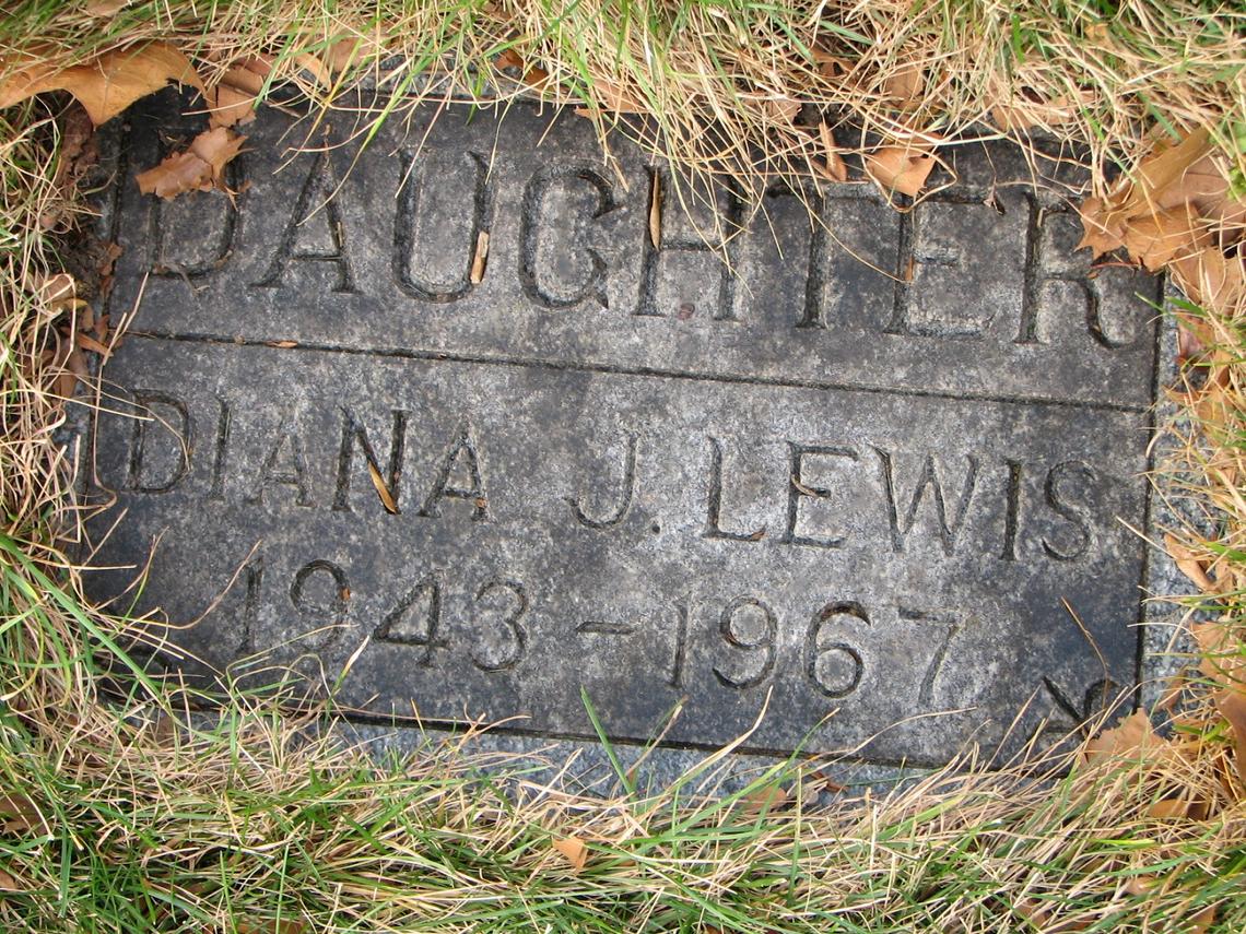 Diana J. Lewis 1943-1967 Sect E row 5