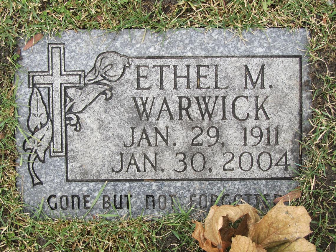 Ethel M. Warwick 1911-2004