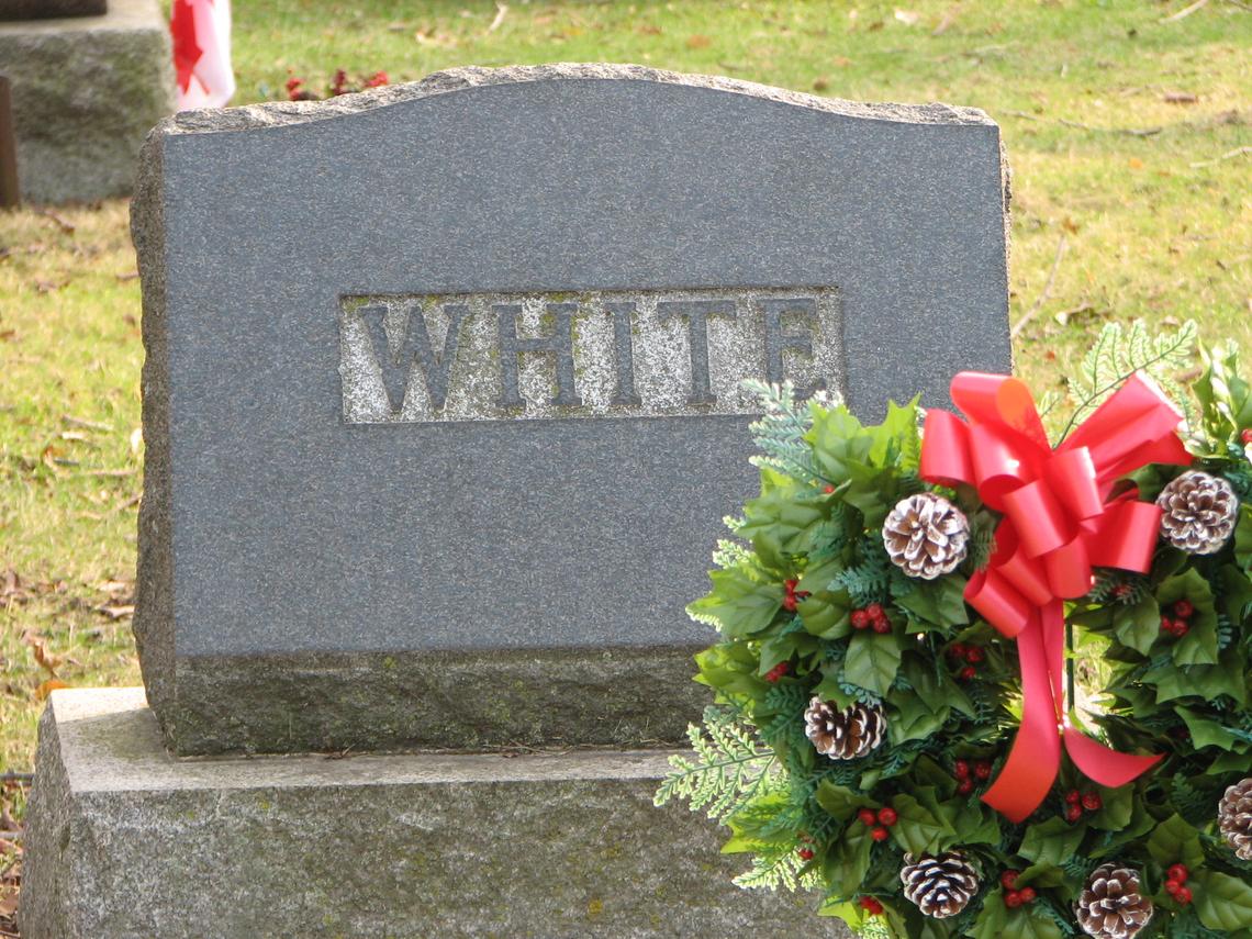 WHITE Headstone 2013 _ Sect E row 1