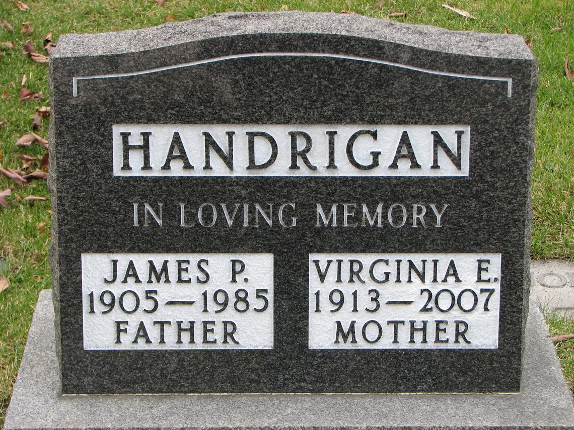 HANDRIGAN-James P. 1905-1985_Virginia E. 1913-2007 - SMACW Cemetery, Walkerville, ON