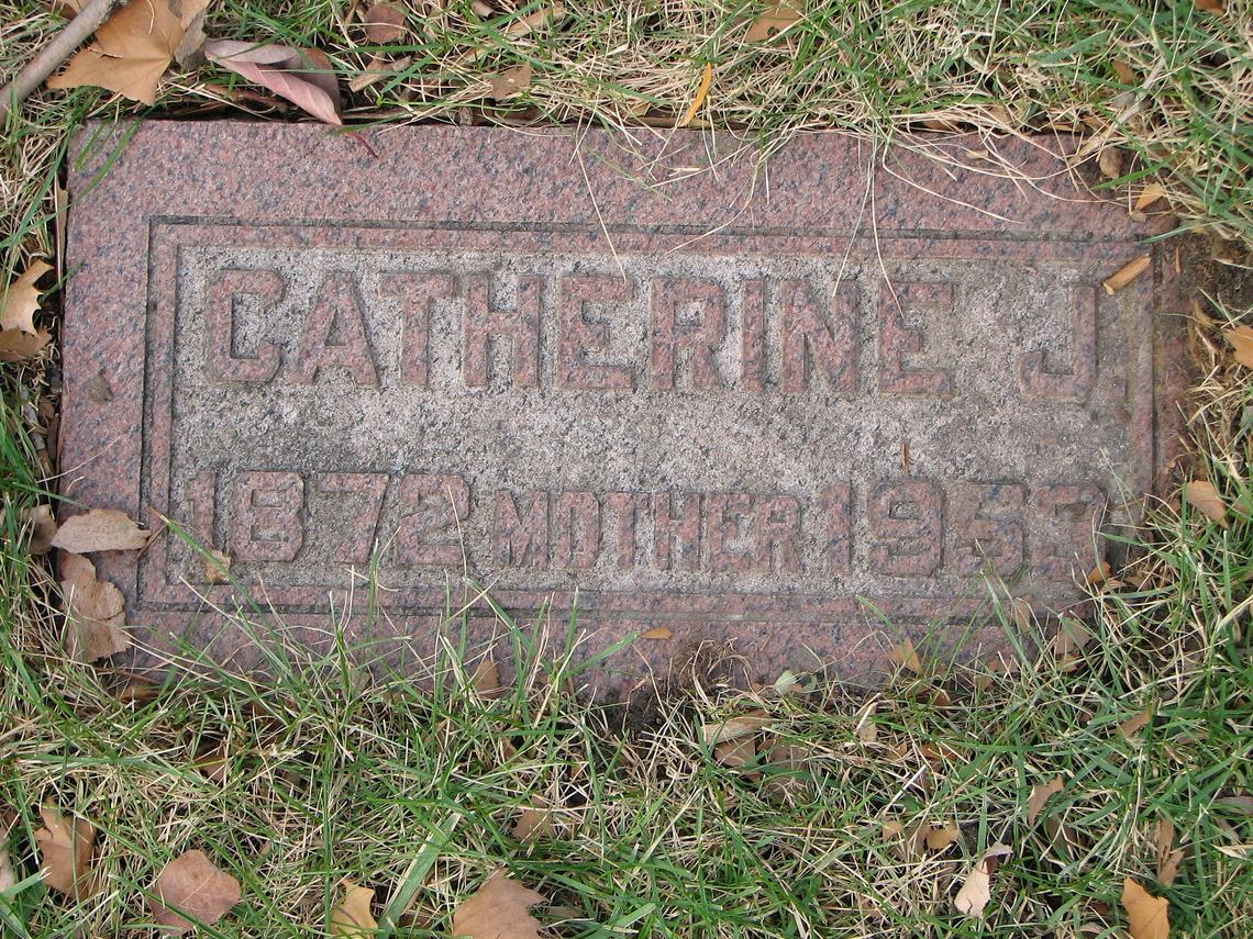 Catherine J. FUGLER 1872-1953 Sect E Row -  5
