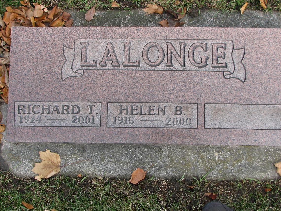 LALONGE-Richard T. 1924-2001_Helen B-1915-2000